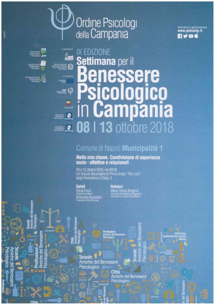 IX Settimana del Benessere Psicologico in Campania (9-13 ottobre 2018). “La resilienza delle comunità”